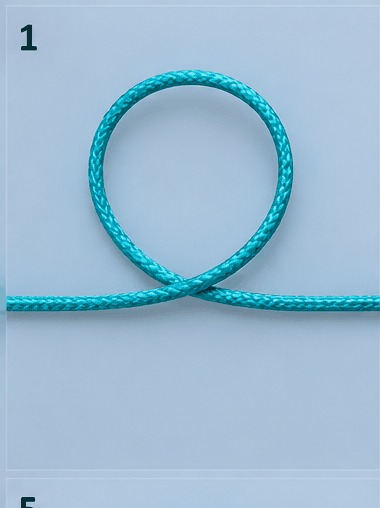 Dropper Loop being tied step by step